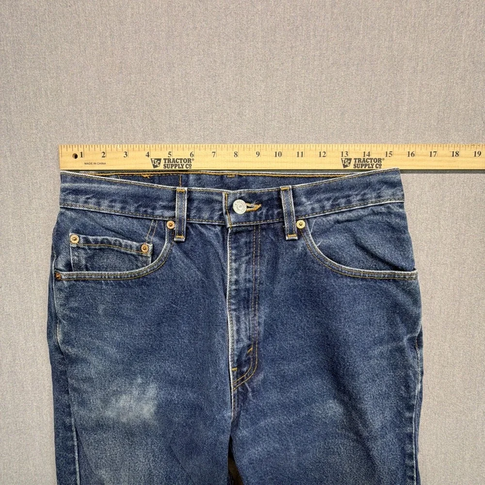 Vintage 90s Levi's 505 Tab Jeans Mens 32x34 (Fits 30x32) Blue Straight Made USA